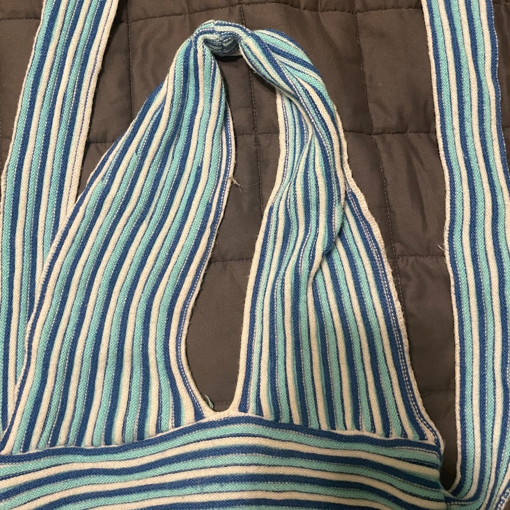 Knit halter open back top